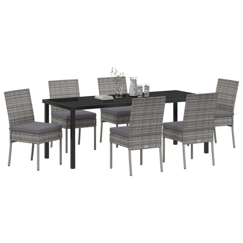 Zestaw do jadalni w ogrodzie 7 pcs Szary