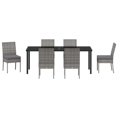 Zestaw do jadalni w ogrodzie 7 pcs Szary
