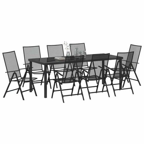 Zestaw do jadalni w ogrodzie 9 pcs Antracyt