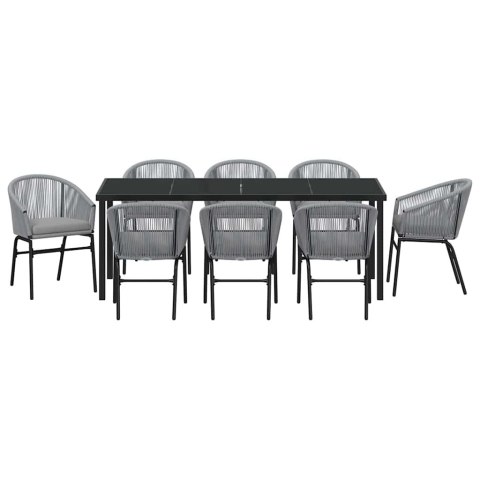 Zestaw do jadalni w ogrodzie 9 pcs Antracyt