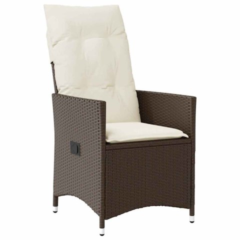 Zestaw do jadalni w ogrodzie 9 pcs Brązowy polirattan