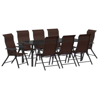 Zestaw do jadalni w ogrodzie 9 pcs Brązowy