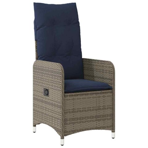 Zestaw do jadalni w ogrodzie 7 pcs Czarny polirattan