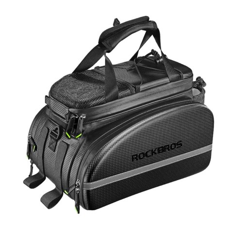 Torba rowerowa z rozkładanymi kieszeniami na bagażnik 35 l - czarna