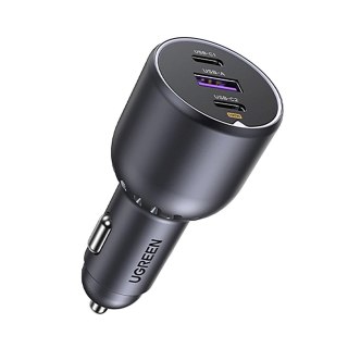 Ugreen Ładowarka EC705 samochodowa 130W 2x USB-C 1x USB-A - szara