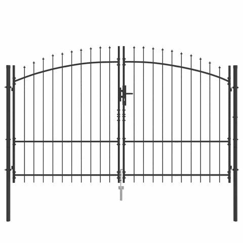 Brama Podwójna Z blokadą Woerden Szary 299,5 x 224,5 cm Stal