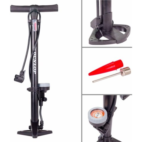 POMPKA WARSZTATOWO - ROWEROWA 160Psi (11Bar) Z MANOMETREM DUNLOP
