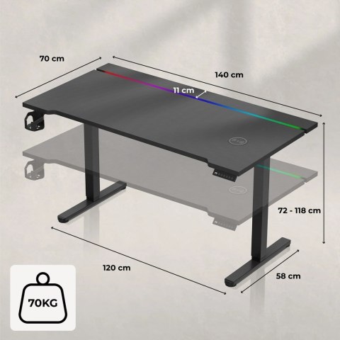 Biurko gamingowe Huzaro Hero 8.7 RGB