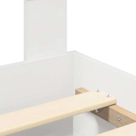 Ramka łóżka Biały 140 x 200 cm Materiał drewnopochodny