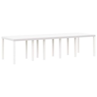 Stół Ogrodowy Biały 300 x 100 x 73 cm polirattan