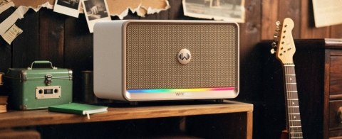 Głośnik bezprzewodowy Bluetooth W-KING H330 kremowy