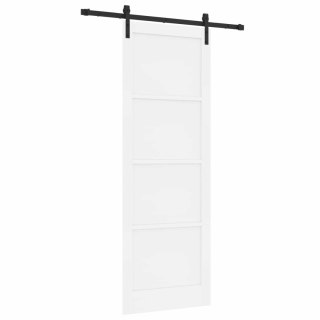 Drzwi przesuwne Biały 83 x 232 cm Lite drewno sosnowe