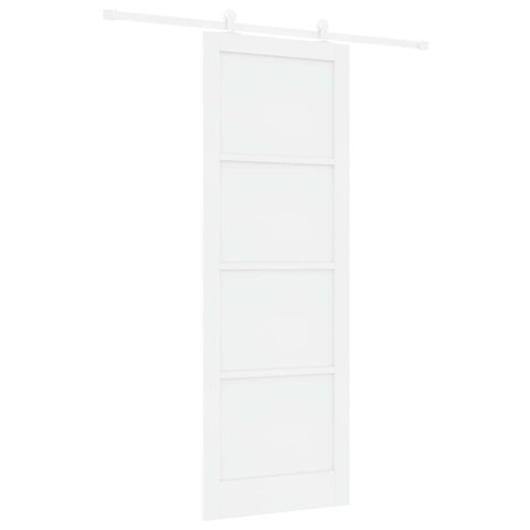 Drzwi przesuwne Biały 83 x 232 cm Lite drewno sosnowe