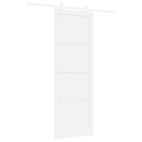 Drzwi przesuwne Biały 83 x 232 cm Lite drewno sosnowe