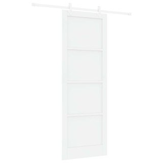 Drzwi przesuwne Biały 83 x 232 cm Lite drewno sosnowe