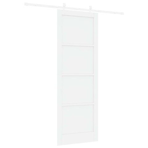 Drzwi przesuwne Biały 83 x 232 cm Lite drewno sosnowe