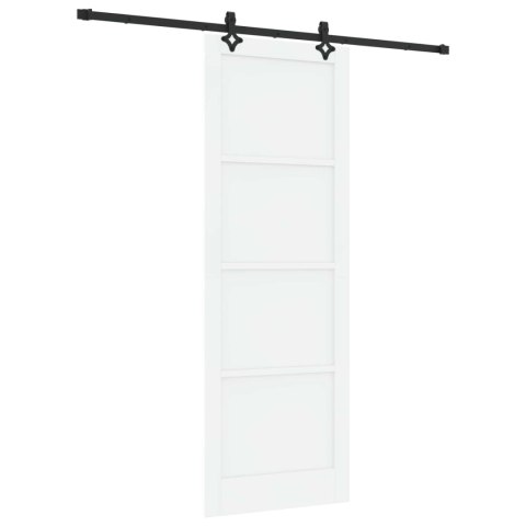 Drzwi przesuwne ORKDAL Biały 83 x 232 cm Lite drewno sosnowe