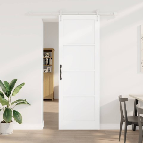 Drzwi przesuwne ORKDAL Biały 83 x 232 cm Lite drewno sosnowe