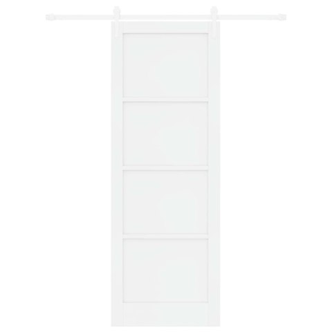 Drzwi przesuwne ORKDAL Biały 83 x 232 cm Lite drewno sosnowe