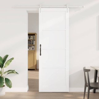 Drzwi przesuwne ORKDAL Biały 83 x 232 cm Lite drewno sosnowe