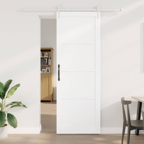 Drzwi przesuwne ORKDAL Biały 83 x 232 cm Lite drewno sosnowe