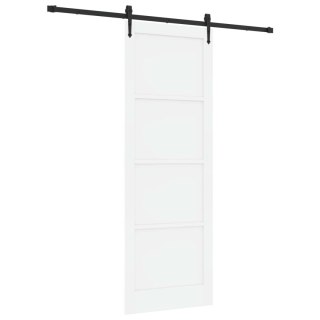Drzwi przesuwne ORKDAL Biały 83 x 232 cm Lite drewno sosnowe