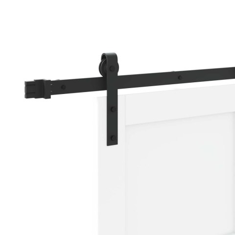 Drzwi przesuwne biały i czarny 83 x 232 cm Lite drewno sosnowe