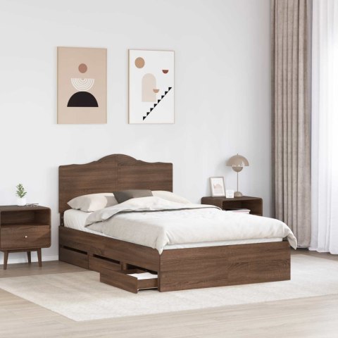 Ramka łóżka Dąb brązowy 120 x 190 cm Drewno inżynieryjne