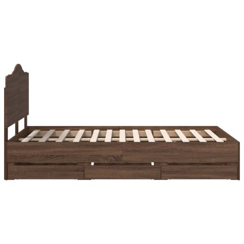 Ramka łóżka Dąb brązowy 120 x 190 cm Drewno inżynieryjne