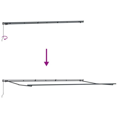 Markiza wysuwana Wielokolorowe 600 × 350 cm
