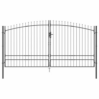 Brama Podwójna Z blokadą Woerden Szary 400 x 249,5 cm Stal