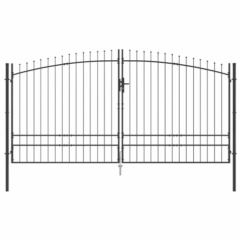 Brama Podwójna Z blokadą Woerden Szary 400 x 249,5 cm Stal