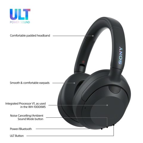 Słuchawki SONY WH-ULT900NB czarne (OUTLET)