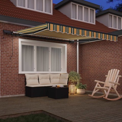 Markiza wysuwana Zielony i żółty 350 x 250 cm
