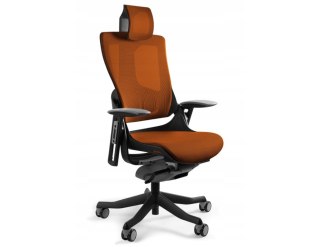 Fotel biurowy Wau 2 NW45 siatka mandarin/czarny