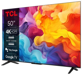Telewizor TCL 50P655 LED 50" 4K Ultra HD Google TV Dolby Vision DVB-T2 Czarny (OUTLET)