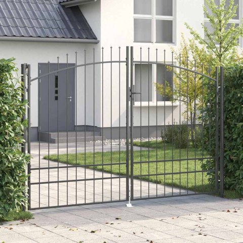 Brama Podwójna Z blokadą Woerden Szary 299,5 x 249,5 cm Stal