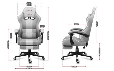 Fotel gamingowy Huzaro Force 4.7 White Mesh (OUTLET)