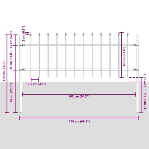 Ogrodzenie Ogrodowe 6 pcs Biały 10,2 x 0,6 m