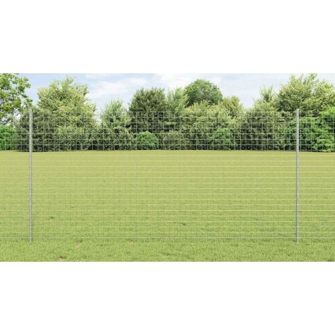 Wbudowany słupek ogrodzeniowy 44 pcs srebrny 160 cm