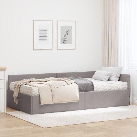 Rama Łóżka Narożnego z Materacem Inny 2 pcs Ciemnoszary tkanina
