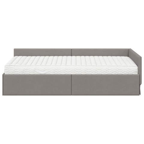 Rama Łóżka Narożnego z Materacem Inny 2 pcs Ciemnoszary tkanina