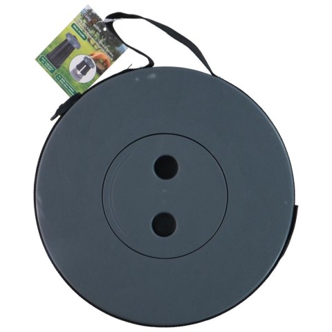 KRZESŁO WĘDKARSKIE TURYSTYCZNE TABORET SKŁADANY SZARY śr 25cm wys45,3cm