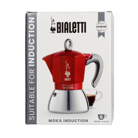 Bialetti kawiarka New Moka Induction 6tz czerwona