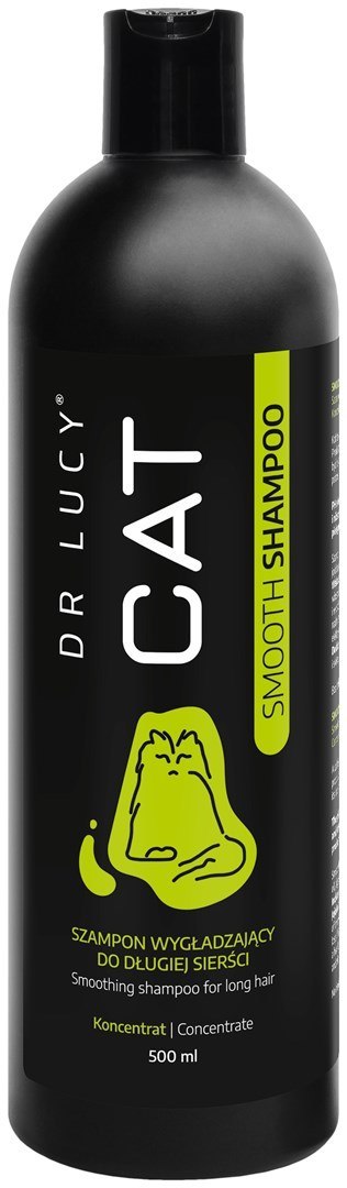 DR LUCY - CAT SMOOTH SHAMPOO 500 ML SKONCENTROWANY, WYGŁADZAJĄCY SZAMPON DLA KOTÓW O DŁUGIEJ SIERŚCI