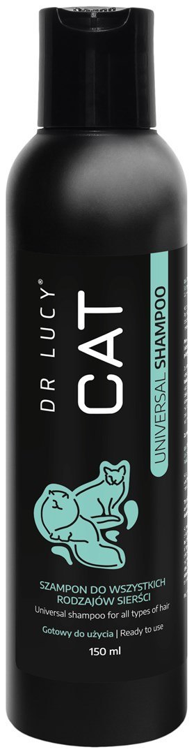 DR LUCY - CAT VOLUME SHAMPOO 150 ML SKONCENTROWANY, SZAMPON ZWIĘKSZAJĄCY OBJĘTOŚĆ DLA KOTÓW O DŁUGIEJ SIERŚCI