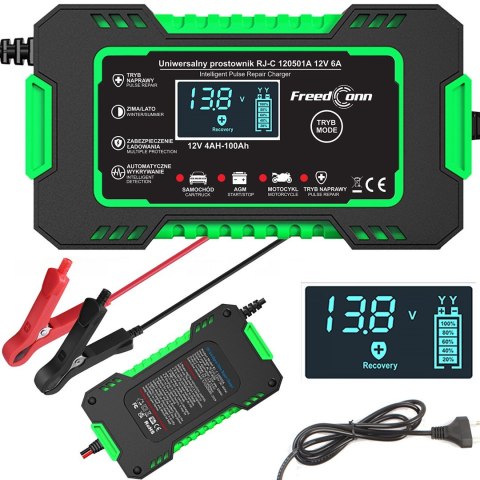 Prostownik akumulatorowy FreedConn RJ-C 120501A 12V, 6A (OUTLET)