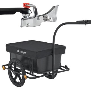 Wózek transportowy rowerowy 90 l, stalowy, plandeka, 80 kg