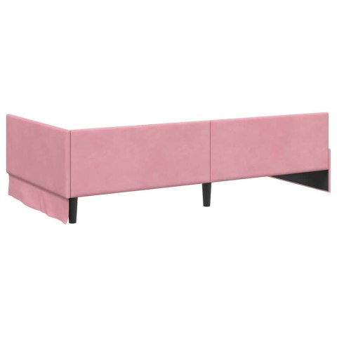Rama Łóżka Narożnego z Materacem Inny 2 pcs Szary Aksamit