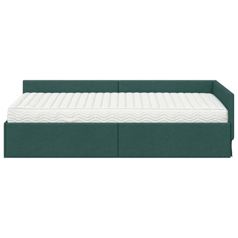 Rama Łóżka Narożnego z Materacem Inny 2 pcs Zielony tkanina